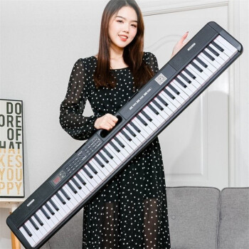 金色年代电子琴88键成人儿童初学便携式智能教学力度键盘电钢乐器入门款带蓝牙	